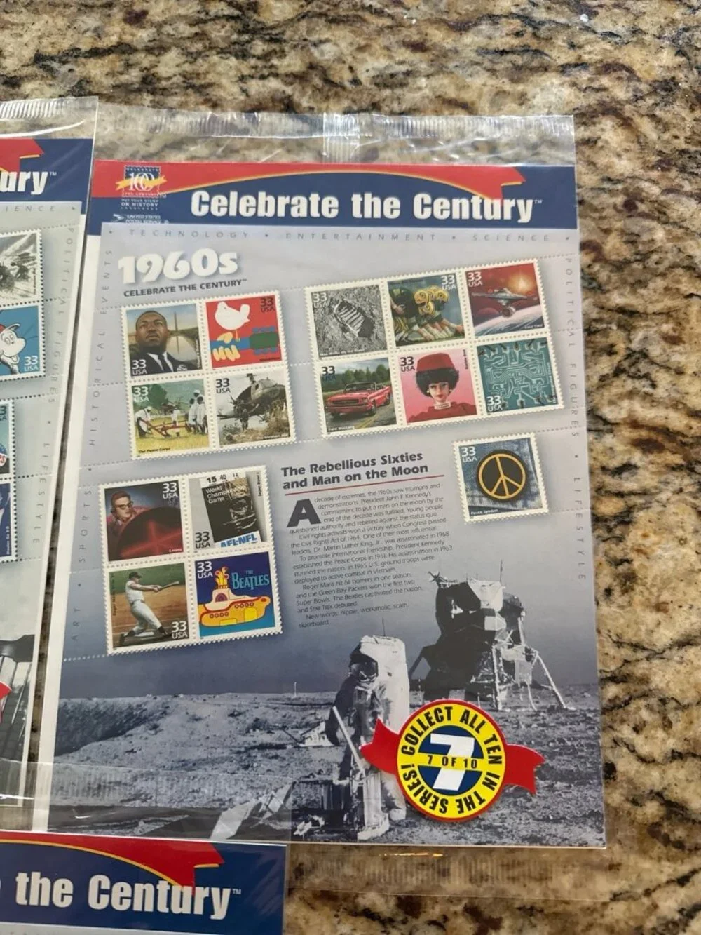 1950, 1960 and 1970s celebrate the century stamps